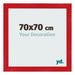 Cornice 70x70cm Rosso MDF Pisa Davanti Dimensione | Yourdecoration.it