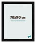 Cornice 70x90cm Nero Argento Lucido MDF Pisa Davanti Dimensione | Yourdecoration.it