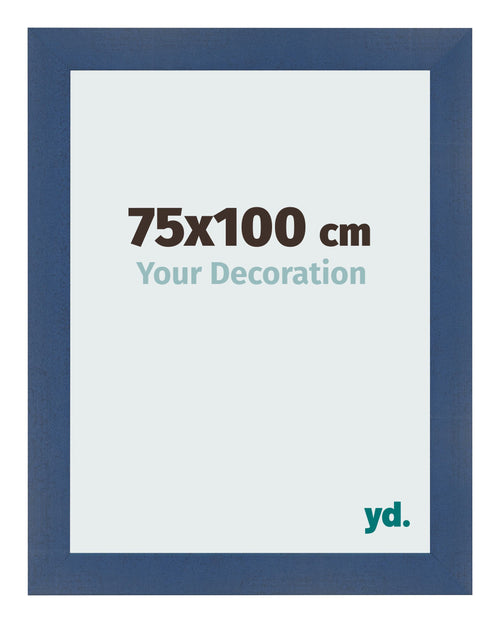 Cornice 75x100cm Blu Scuro Spazzato MDF Pisa Davanti Dimensione | Yourdecoration.it