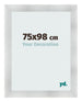 Cornice 75x98cm Alluminio Spazzolato MDF Pisa Davanti Dimensione | Yourdecoration.it