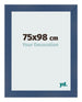 Cornice 75x98cm Blu Scuro Spazzato MDF Pisa Davanti Dimensione | Yourdecoration.it