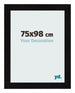 Cornice 75x98cm Nero Argento Lucido MDF Pisa Davanti Dimensione | Yourdecoration.it