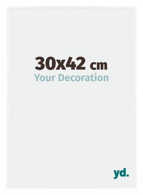 Evry Plastica Cornice 30x42cm Bianco Lucente Davanti Dimensione | Yourdecoration.it