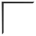 Evry Plastica Cornice Nero Argento Lucido Dettaglio Angolo | Yourdecoration.it