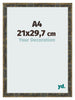 Cornice A4 - 21x29,7 cm - Blu Oro Fondente - MDF - Pisa