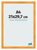 Cornice A4 - 21x29,7 cm - Arancione - MDF - Pisa