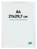 Cornice A4 - 21x29,7 cm - Bianco Lucente - MDF - Pisa