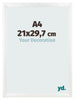 Cornice A4 - 21x29,7 cm - Bianco Opaco - MDF - Pisa