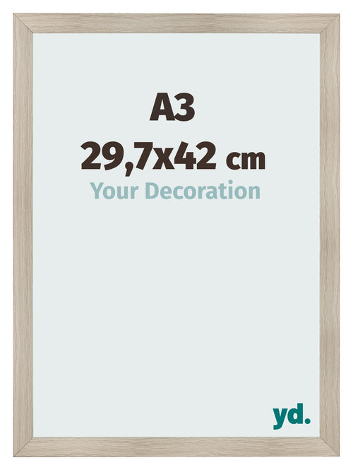 Cornice A3 - 29,7x42 cm - Quercia Chiaro - MDF - Pisa