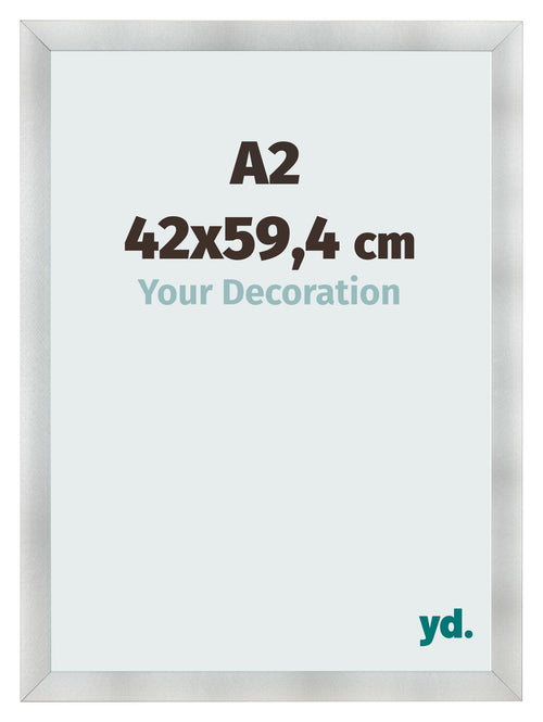 Cornice A2 - 42x59,4 cm - Alluminio Spazzolato - MDF - Pisa