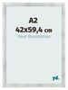 Cornice A2 - 42x59,4 cm - Alluminio Spazzolato - MDF - Pisa