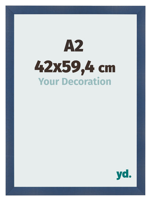 Cornice A2 - 42x59,4 cm - Blu Scuro Spazzato - MDF - Pisa