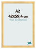 Cornice A2 - 42x59,4 cm - Oro Opaco - MDF - Pisa