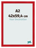 Cornice A2 - 42x59,4 cm - Rosso - MDF - Pisa
