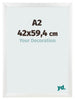Cornice A2 - 42x59,4 cm - Bianco Lucente - MDF - Pisa