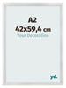 Cornice A2 - 42x59,4 cm - Argento Opaco - MDF - Pisa