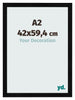 Cornice A2 - 42x59,4 cm - Nero Lucente - MDF - Pisa