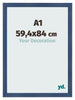 Cornice A1 - 59,4x84 cm - Blu Scuro Spazzato - MDF - Pisa