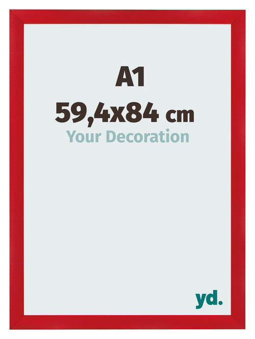 Cornice A1 - 59,4x84 cm - Rosso - MDF - Pisa