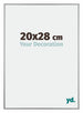 Kent Alluminio Cornice 20x28cm Platino Davanti Dimensione | Yourdecoration.it