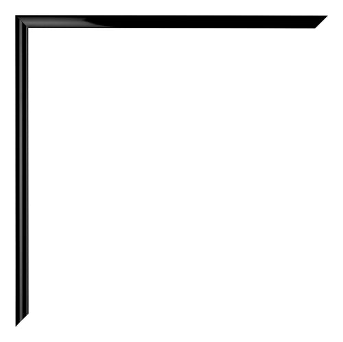 Kent Alluminio Cornice 25x25cm Nero Lucente Dettaglio Angolo | Yourdecoration.it