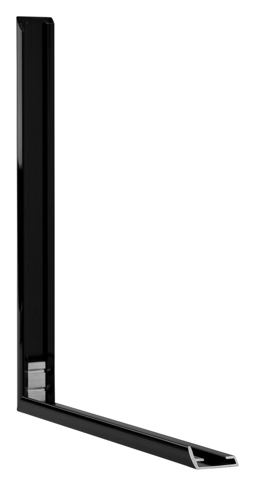 Kent Alluminio Cornice 25x25cm Nero Lucente Dettaglio Intersezione | Yourdecoration.it