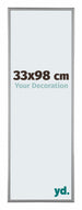 Kent Alluminio Cornice 33x98cm Platino Davanti Dimensione | Yourdecoration.it