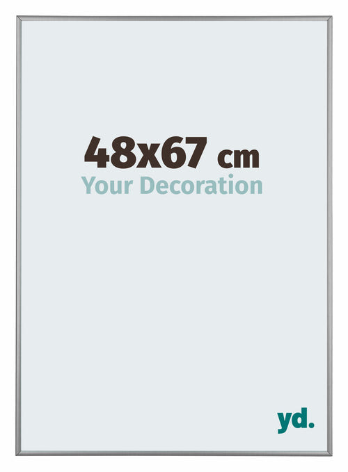 Kent Alluminio Cornice 48x67cm Platino Davanti Dimensione | Yourdecoration.it