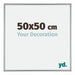 Kent Alluminio Cornice 50x50cm Platino Davanti Dimensione | Yourdecoration.it