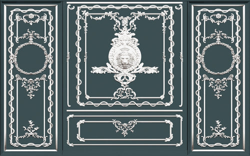 Komar Classy Castle Tessuto Non Tessuto Carta Da Parati 400x250cm 4 strisce | Yourdecoration.it