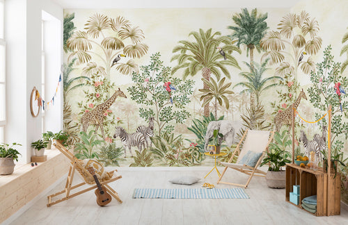 Komar Wild Wonderland Tessuto Non Tessuto Carta Da Parati 300x250cm 3 strisce Ambiente | Yourdecoration.it