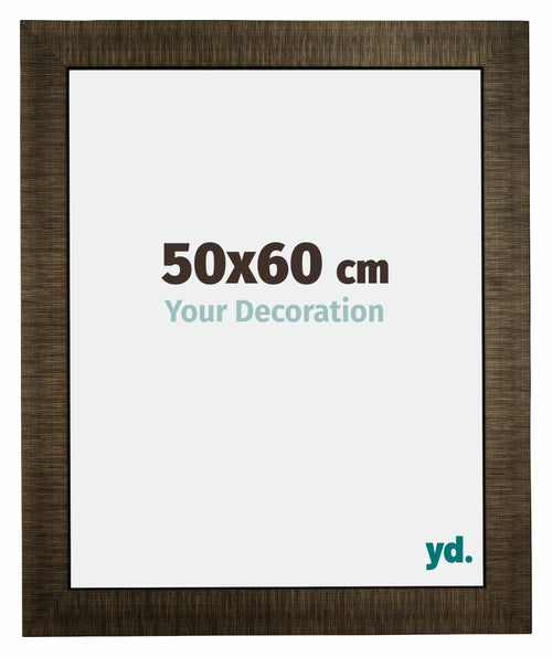 Leeds Legna Cornice 50x60cm Champagne Spazzolato Davanti Dimensione | Yourdecoration.it