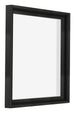Lyon MDF Cornice a Cassetta 1 1 Nero Opaco Davanti Obliquo | Yourdecoration.it