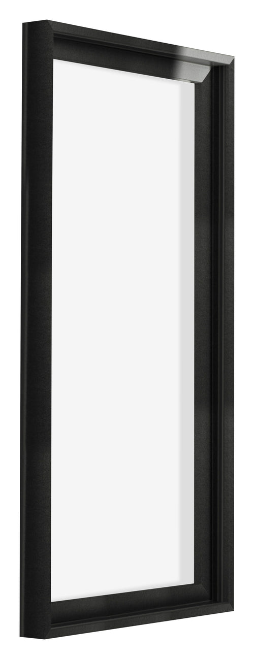 Lyon MDF Cornice a Cassetta 1 2 Nero Opaco Davanti Obliquo | Yourdecoration.it
