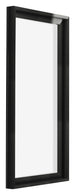 Lyon MDF Cornice a Cassetta 1 2 Nero Opaco Davanti Obliquo | Yourdecoration.it