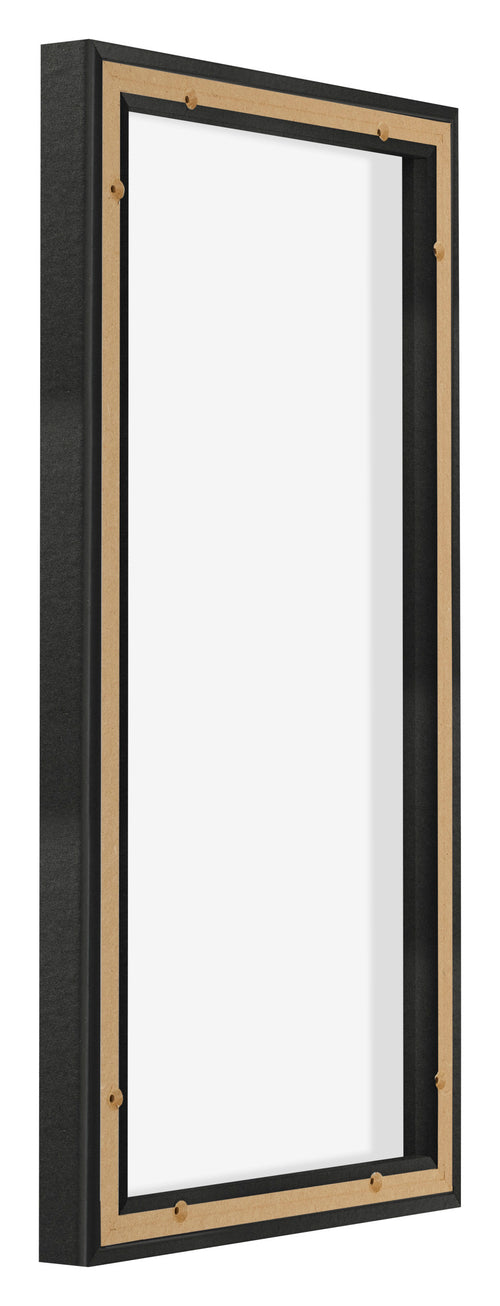 Lyon MDF Cornice a Cassetta 1 2 Nero Opaco Retro Obliquo | Yourdecoration.it
