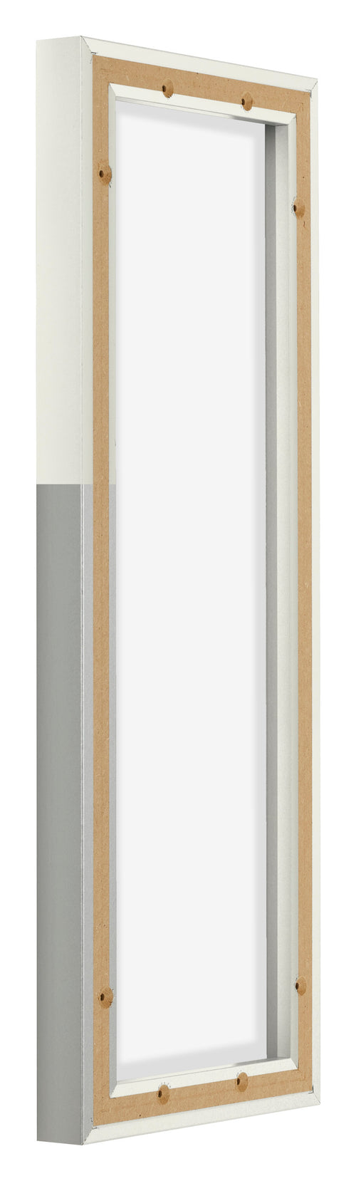 Lyon MDF Cornice a Cassetta 1 3 Bianco Opaco Retro Obliquo | Yourdecoration.it