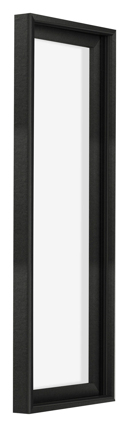 Lyon MDF Cornice a Cassetta 1 3 Nero Opaco Davanti Obliquo | Yourdecoration.it