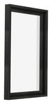 Lyon MDF Cornice a Cassetta 2 3 Nero Opaco Davanti Obliquo | Yourdecoration.it