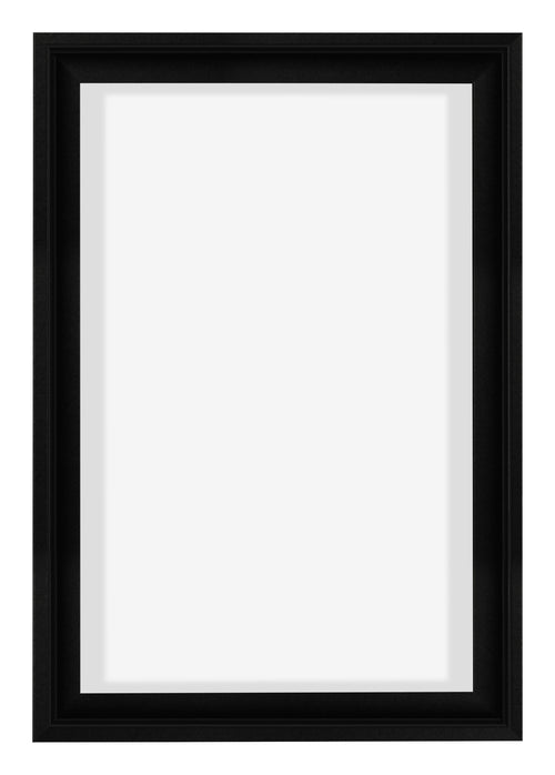 Lyon MDF Cornice a Cassetta 2 3 Nero Opaco Davanti | Yourdecoration.it