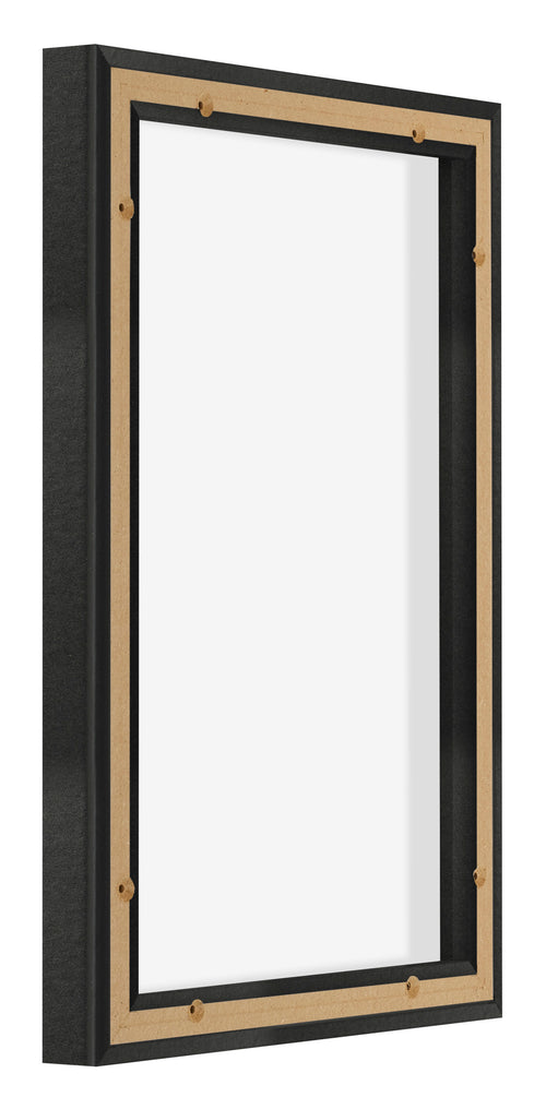 Lyon MDF Cornice a Cassetta 2 3 Nero Opaco Retro Obliquo | Yourdecoration.it