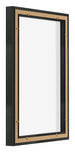 Lyon MDF Cornice a Cassetta 2 3 Nero Opaco Retro Obliquo | Yourdecoration.it
