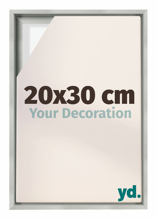 Lyon MDF Cornice a Cassetta 20x30cm Argento Opaco Davanti Dimensione | Yourdecoration.it