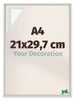 Lyon MDF Cornice a Cassetta 21x29 7cm A4 Bianco Opaco Davanti Dimensione | Yourdecoration.it
