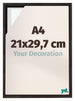 Lyon MDF Cornice a Cassetta 21x29 7cm A4 Quercia Scura Davanti Dimensione | Yourdecoration.it