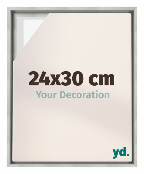 Lyon MDF Cornice a Cassetta 24x30cm Argento Opaco Davanti Dimensione | Yourdecoration.it