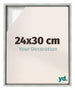 Lyon MDF Cornice a Cassetta 24x30cm Argento Opaco Davanti Dimensione | Yourdecoration.it