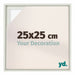 Lyon MDF Cornice a Cassetta 25x25cm Bianco Opaco Davanti Dimensione | Yourdecoration.it