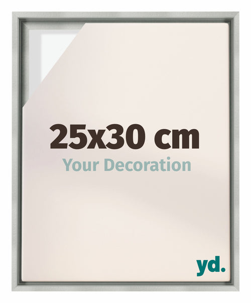 Lyon MDF Cornice a Cassetta 25x30cm Argento Opaco Davanti Dimensione | Yourdecoration.it