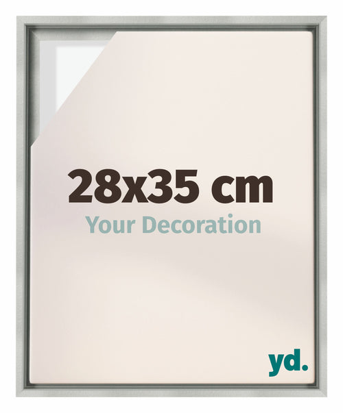 Lyon MDF Cornice a Cassetta 28x35cm Argento Opaco Davanti Dimensione | Yourdecoration.it
